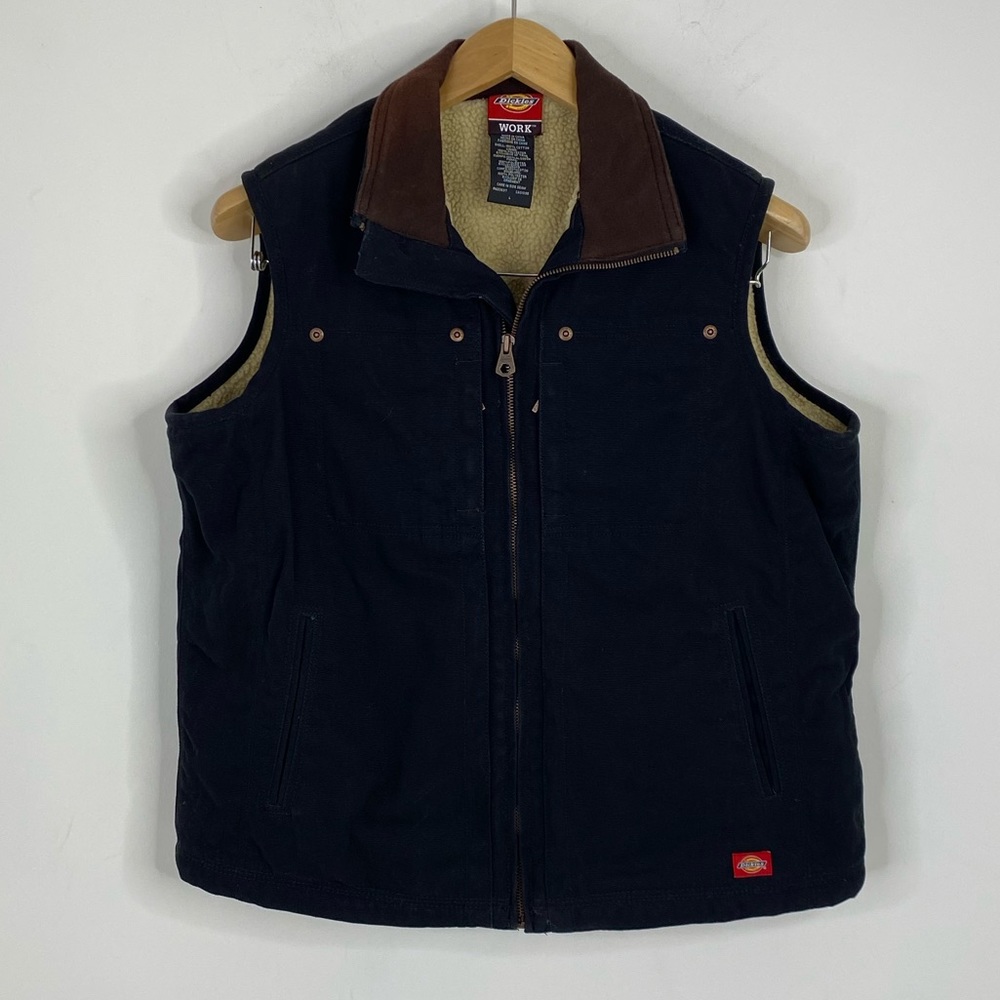 DICKIES Work Sherpa Lined Denim Vest